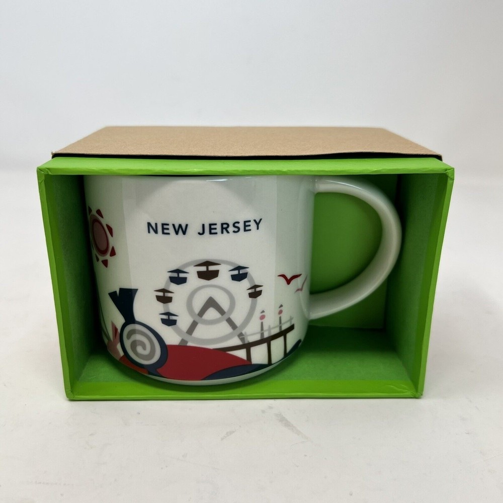 Starbucks Coffee Mug 14oz New Jersey You Are Here Collection Collectible Mug Tea